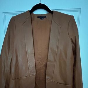 Theory open Lamb Leather jacket Size 6 - preowned